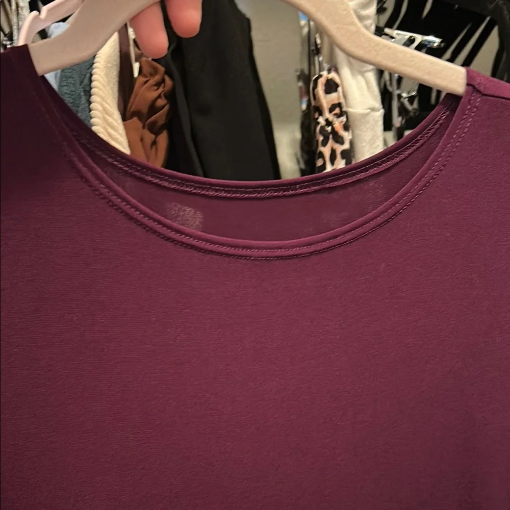 Elegant Purple Ruffle Hem Dress - Picture 4 of 5